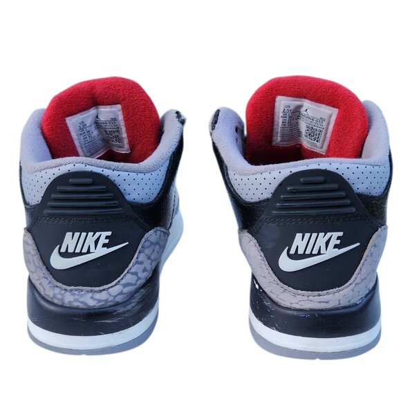 Nike Jordan 3 Retro Black Cement Red Grey DM0966-010 2.5Y Sneaker Shoes - Picture 6 of 10